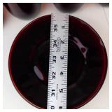 Vintage Anchor Hocking Royal Ruby Red Tumblers and Plates