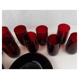 Vintage Anchor Hocking Royal Ruby Red Glassware Set