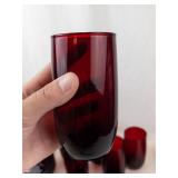 Vintage Anchor Hocking Royal Ruby Red Glassware Set