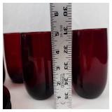 Vintage Anchor Hocking Royal Ruby Red Glassware Set
