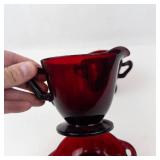 Anchor Hocking Ruby Red Glass Serving Set (3 Pieces)