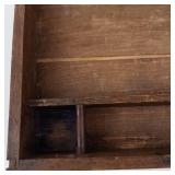 Antique Wooden Box With Brass Hinges