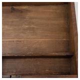 Antique Wooden Box With Brass Hinges