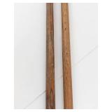 Vintage Wooden Walking Canes Pair