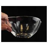 Clear Glass Flower Bowls (Set of 3)
