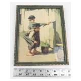 Vintage Norman Rockwell Tom Sawyer Whitewashing the Fence Framed Print