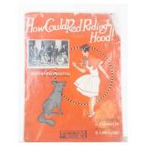 Vintage Red Riding Hood Sheet Music (Lot of 4)