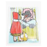 Vintage Playskool Little Red Riding Hood 12 Pieces Puzzle