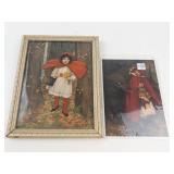 M.L. Kirk Framed Print & Red Riding Hood Print Mixed Lot (2)