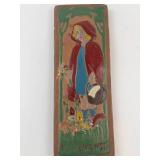 Chalkware Red Riding Hood Wall Plaque