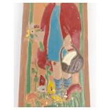 Chalkware Red Riding Hood Wall Plaque