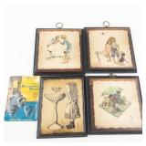 Norman Rockwell Plaques & Homecraft Decorative Rings Mixed Lot