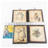 Norman Rockwell Plaques & Homecraft Decorative Rings Mixed Lot