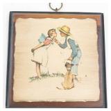 Norman Rockwell Plaques & Homecraft Decorative Rings Mixed Lot