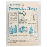 Norman Rockwell Plaques & Homecraft Decorative Rings Mixed Lot