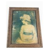 Vintage Framed Miss Simplicity Print by Sir Joshua Reynolds