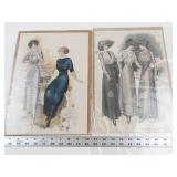 Fashion Illustration Prints (Lot of 2)