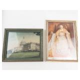 Framed Capitol & Pope Prints Mixed Lot
