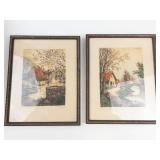Framed S&L Etchings (Lot of 2)