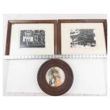 LeRoy B. Schwan Framed Prints & Round Portrait Wall Art (Lot of 3)