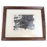 LeRoy B. Schwan Framed Prints & Round Portrait Wall Art (Lot of 3)