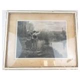 Daniel Ridgway Knight Calling the Ferryman Framed Print