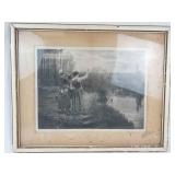 Daniel Ridgway Knight Calling the Ferryman Framed Print