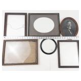 Mixed Lot: Picture Frames & Oval Portrait Frame