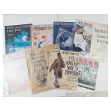 Vintage Sheet Music Assortment (Lot of 9)