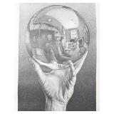M.C. Escher Hand With Reflecting Globe Print