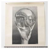 M.C. Escher Hand With Reflecting Globe Print