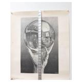M.C. Escher Hand With Reflecting Globe Print