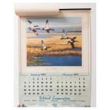 Vintage 1952 Velsicol Corporation Game Birds Calendar