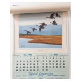 Vintage 1952 Velsicol Corporation Game Birds Calendar