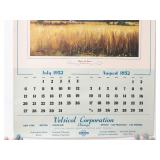 Vintage 1952 Velsicol Corporation Game Birds Calendar