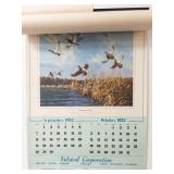 Vintage 1952 Velsicol Corporation Game Birds Calendar