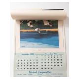 Vintage 1952 Velsicol Corporation Game Birds Calendar
