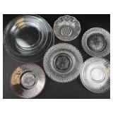 10-Piece Clear & Amber Glass Dish Set