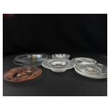 10-Piece Clear & Amber Glass Dish Set