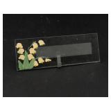 Vintage Hand-Painted Floral Glass Place Card Holders (Lot of 8)