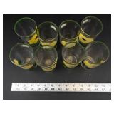 Floral Painted Glass Tumblers (Lot of 8)