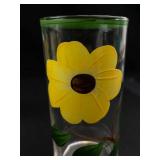 Floral Painted Glass Tumblers (Lot of 8)