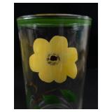Floral Painted Glass Tumblers (Lot of 8)