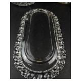 Clear Pressed Glass Serving Bowl Set