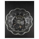 Clear Pressed Glass Serving Bowl Set