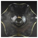 Clear Pressed Glass Serving Bowl Set