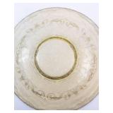 Vintage Federal Glass Madrid Amber Bowl & 4 Tumblers Mixed Lot