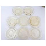 Federal Glass Madrid Amber Depression Glass Plates (Lot of 16)