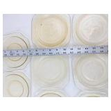 Federal Glass Madrid Amber Depression Glass Plates (Lot of 16)