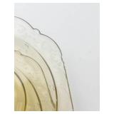 Federal Glass Madrid Amber Depression Glass Plates (Lot of 16)